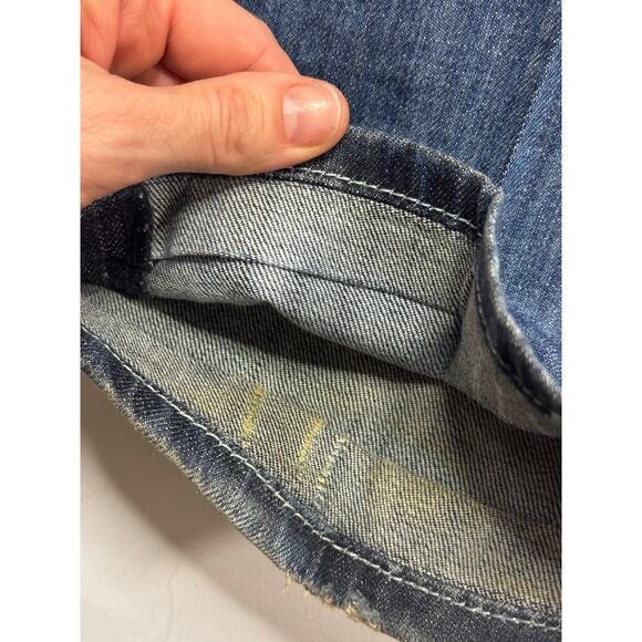 Grace in L.A. Women's Easy Fit Straight Leg Blue Denim Jeans - Size 28 (30x33.5) - Picture 3 of 9